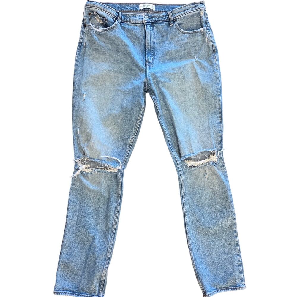 Abercrombie & Fitch Distressed High-Rise Skinny Jeans 34/18